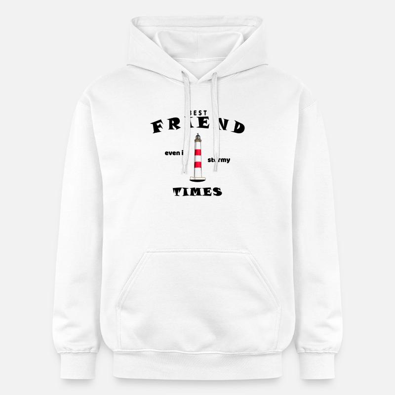 Meilleur Ami, Meilleur Ami, Amis, Anglais - Sweat à capuche Softstyle® Gildan Unisexe - blanc