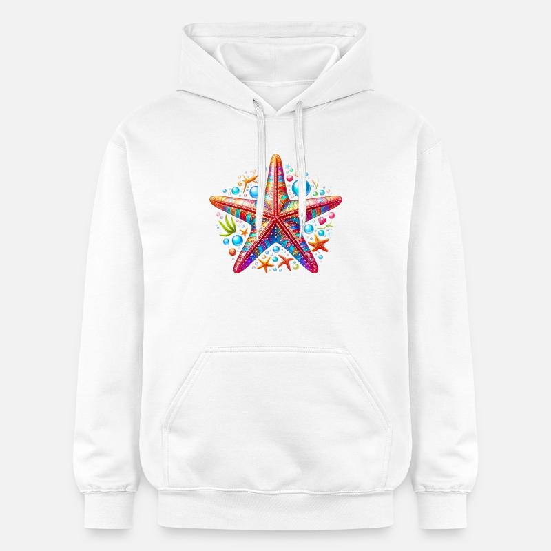 Étoile de mer - Sweat à capuche Softstyle® Gildan Unisexe - blanc