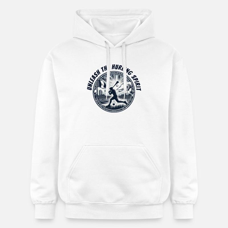 Libérez l’ du Hurling - Sweat à capuche Softstyle® Gildan Unisexe - blanc