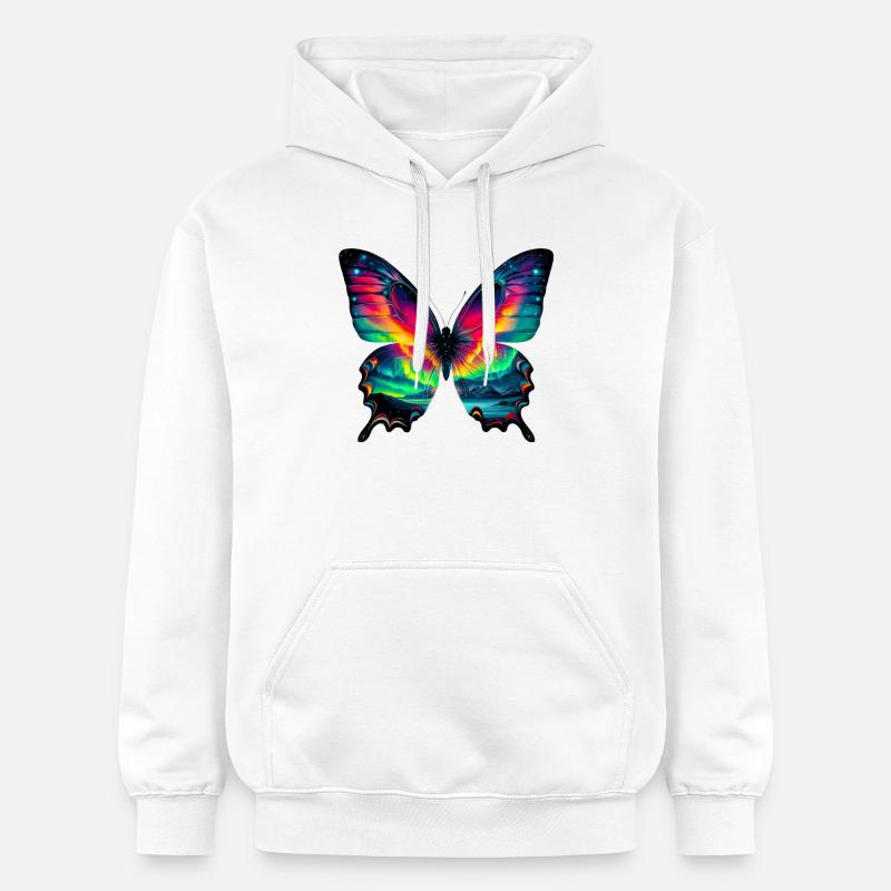 Papillon - Sweat à capuche Softstyle® Gildan Unisexe - blanc