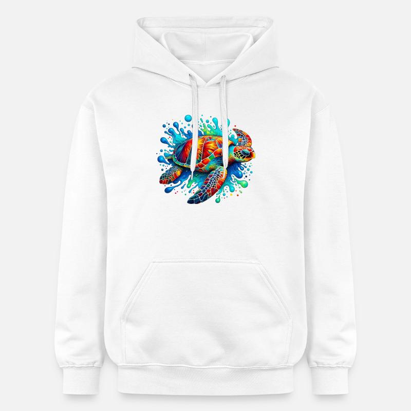 Tortue - Sweat à capuche Softstyle® Gildan Unisexe - blanc