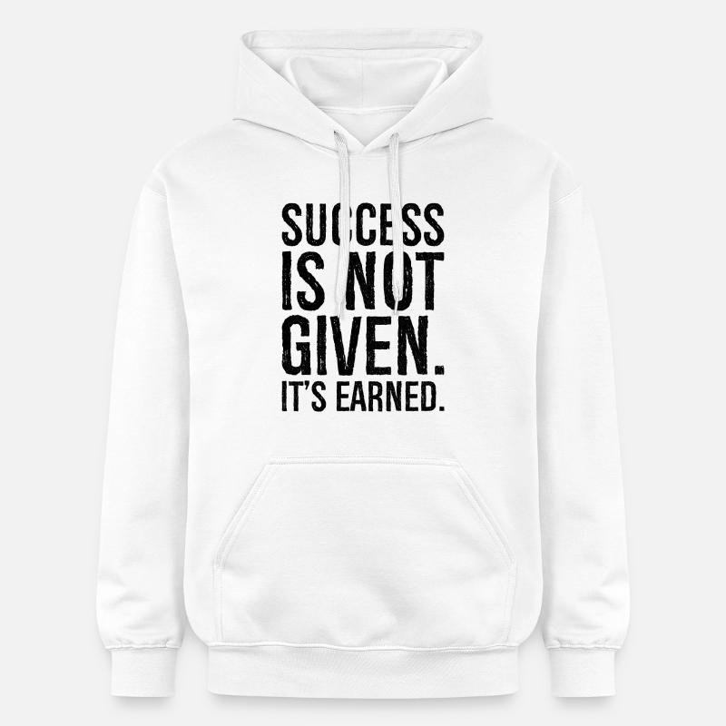 success is not given it's earned - Sweat à capuche Softstyle® Gildan Unisexe - blanc