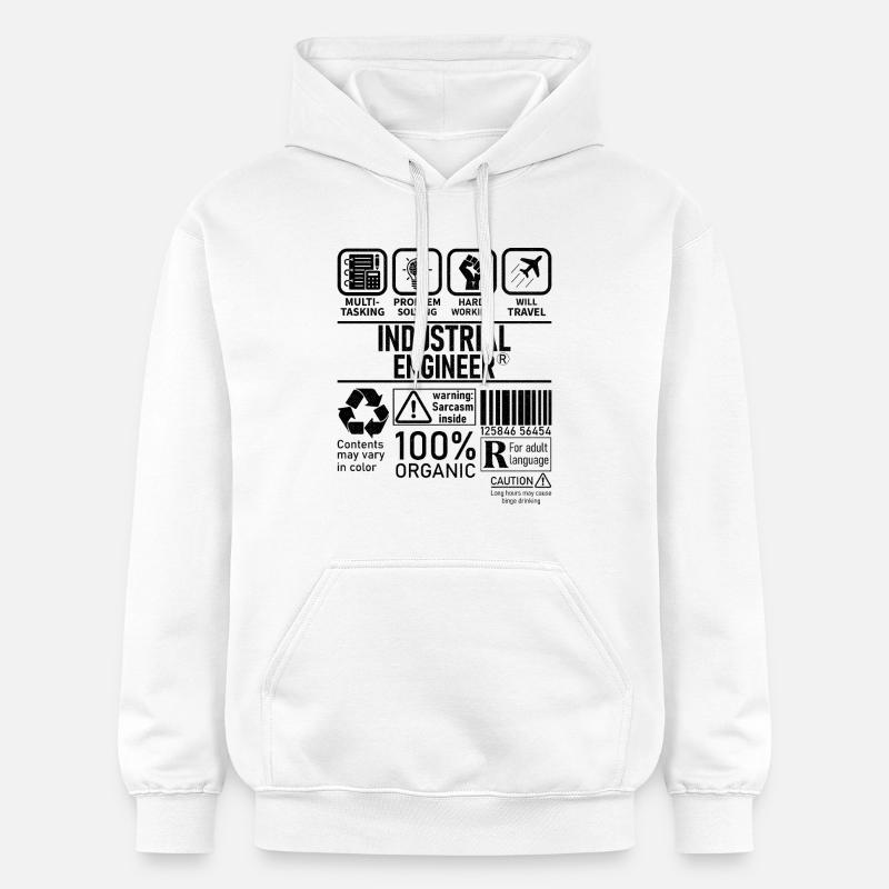 Industrial Engineer multi tasking problem solving - Gildan Unisex Softstyle® Midweight Hoodie - white