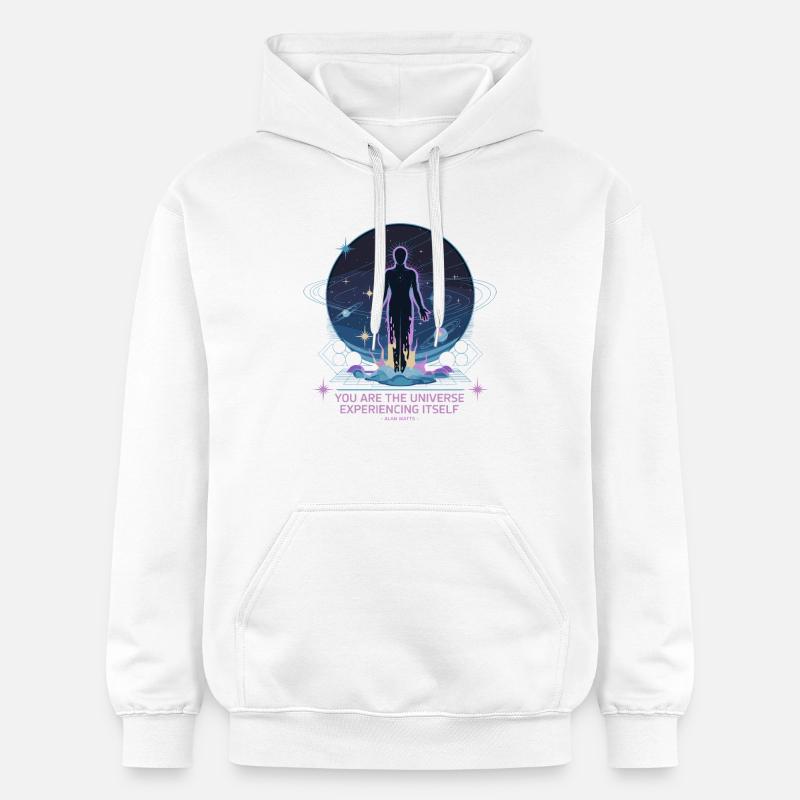 Être céleste | Alan Watts Citation Conception - Sweat à capuche Softstyle® Gildan Unisexe - blanc