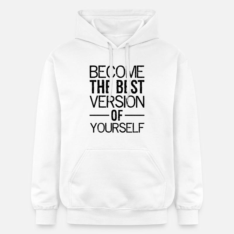 Devenez la meilleure version de vous-même - Sweat à capuche Softstyle® Gildan Unisexe - blanc