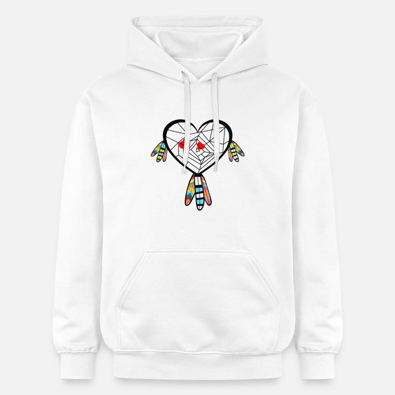 Coeurs Coeurs Saint-Valentin - Sweat à capuche Softstyle® Gildan Unisexe - blanc