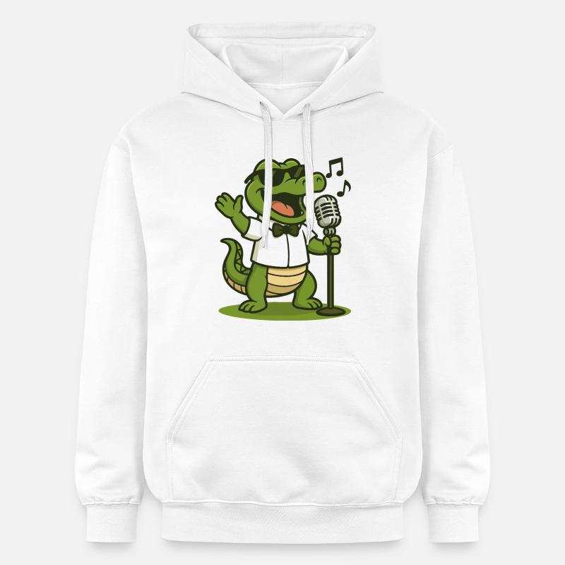 Karaoké Gator - Sweat à capuche Softstyle® Gildan Unisexe - blanc