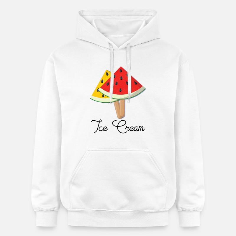 pastèque Glace - Sweat à capuche Softstyle® Gildan Unisexe - blanc