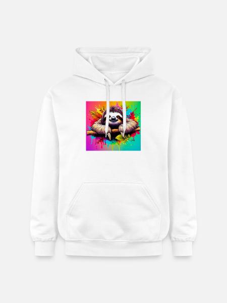 sloth - Gildan Unisex Softstyle® Midweight Hoodie - white