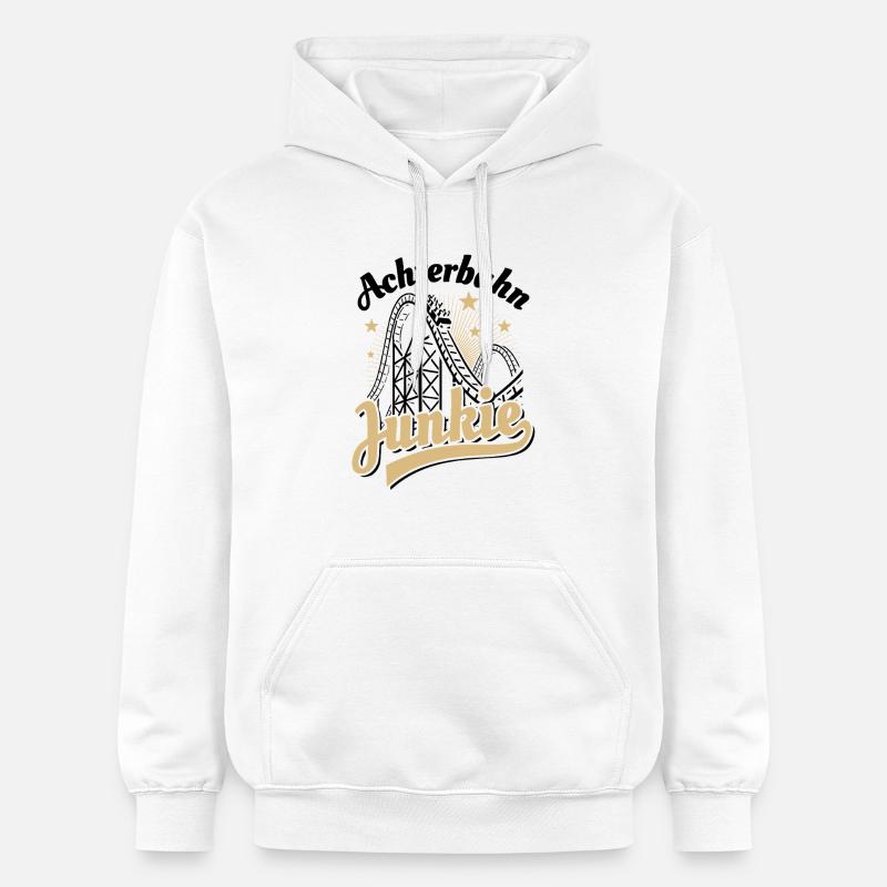 Roller Coaster Junkie - Parc d'attractions - Looping - Sweat à capuche Softstyle® Gildan Unisexe - blanc