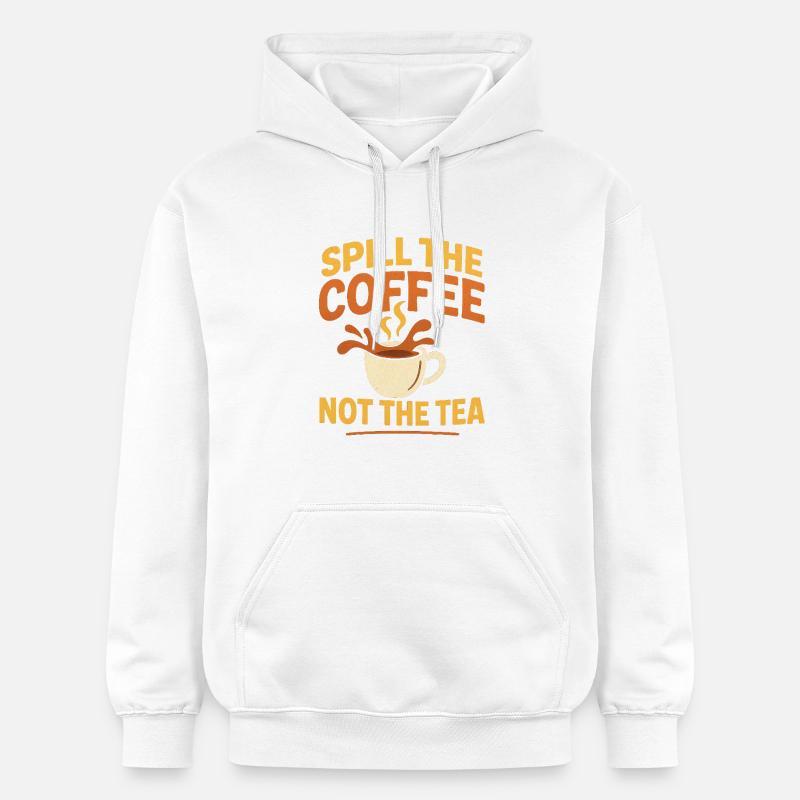 renverser le café pas le thé - Sweat à capuche Softstyle® Gildan Unisexe - blanc