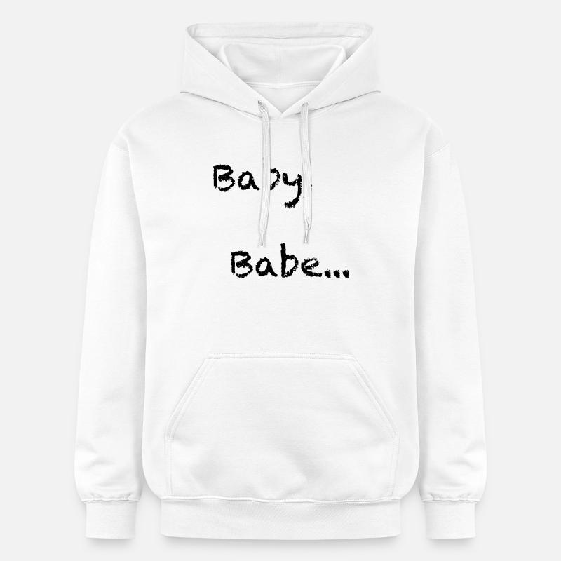 Bébé, bébé... Alerte flirt ! - Sweat à capuche Softstyle® Gildan Unisexe - blanc