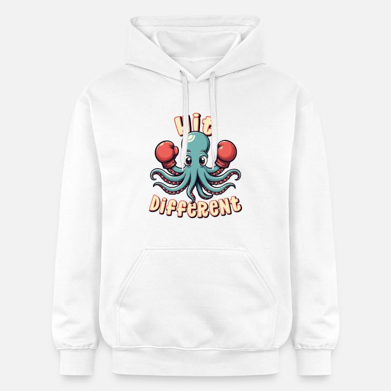 Frapper différemment - Sweat à capuche Softstyle® Gildan Unisexe - blanc