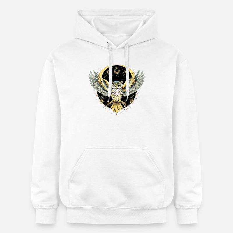 Boho Eule - Gildan Unisex Softstyle® Midweight Hoodie - Weiß