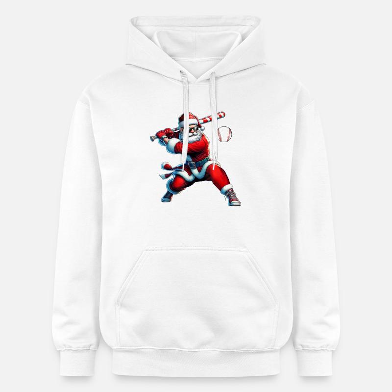 Baseball du Swing du Père Noël - Sweat à capuche Softstyle® Gildan Unisexe - blanc