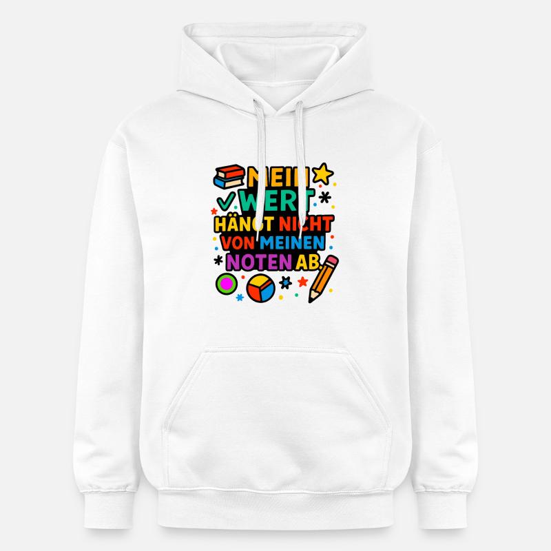 Ma valeur compte, pas mes notes - Sweat à capuche Softstyle® Gildan Unisexe - blanc