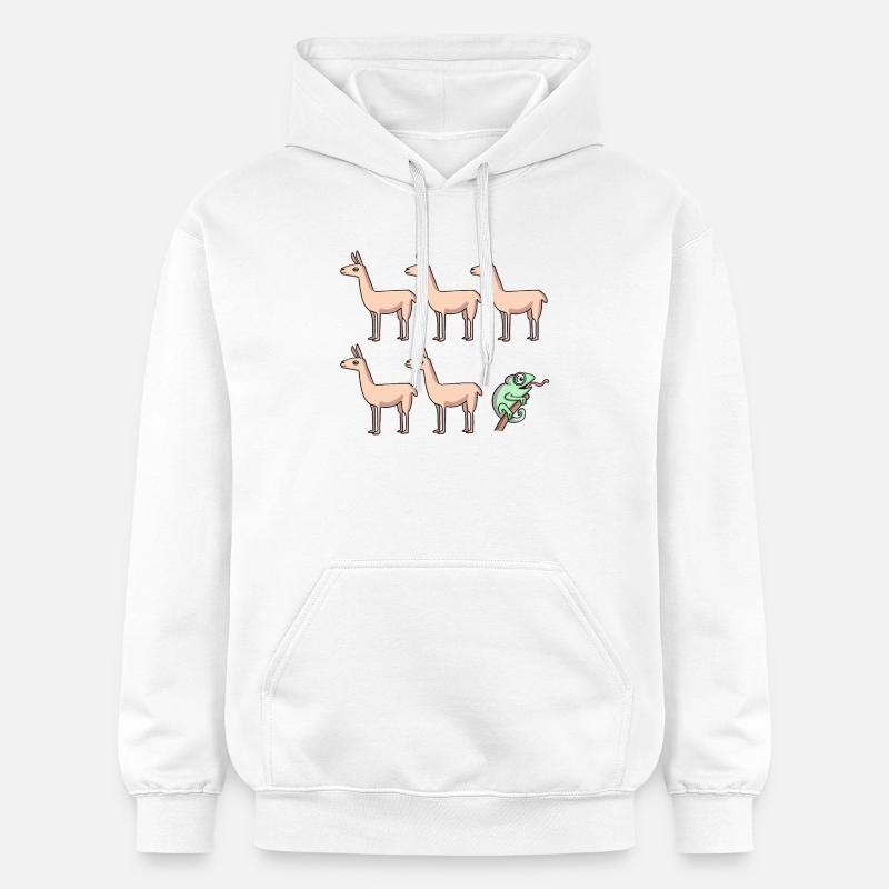 Caméléon Llama - Sweat à capuche Softstyle® Gildan Unisexe - blanc