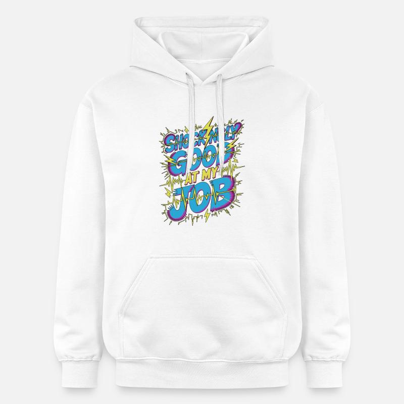 Cardiac Tech Shockingly Good Pacemaker Technician - Gildan Unisex Softstyle® Midweight Hoodie - Weiß