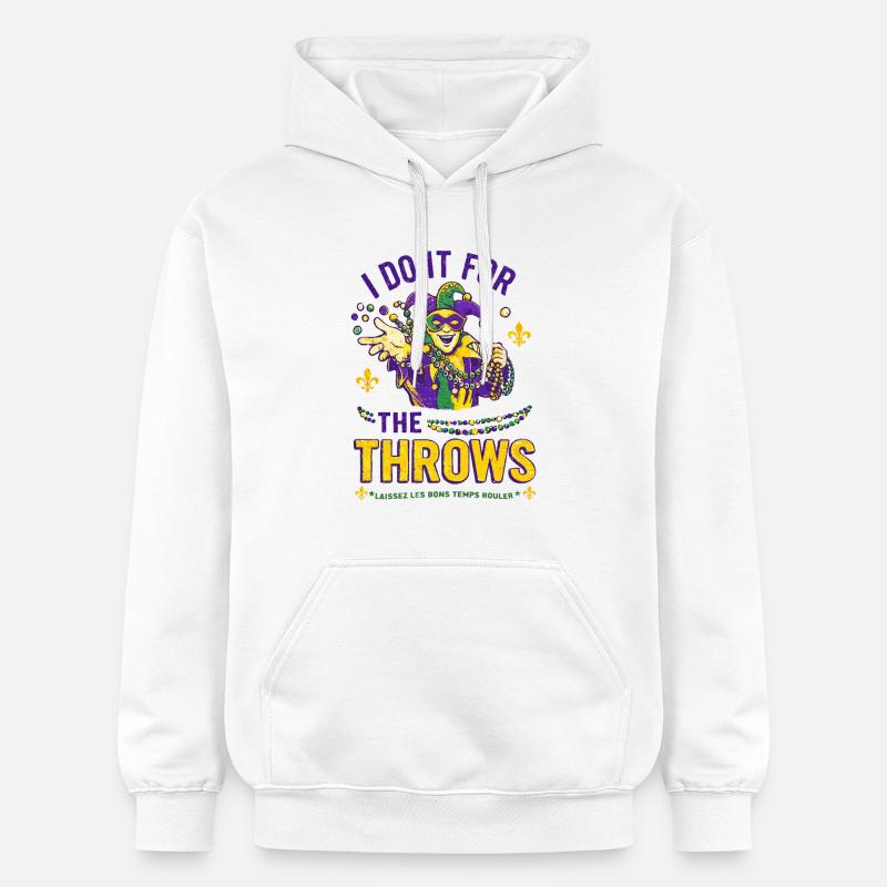 Perles Bouffons du Mardi Gras - Sweat à capuche Softstyle® Gildan Unisexe - blanc