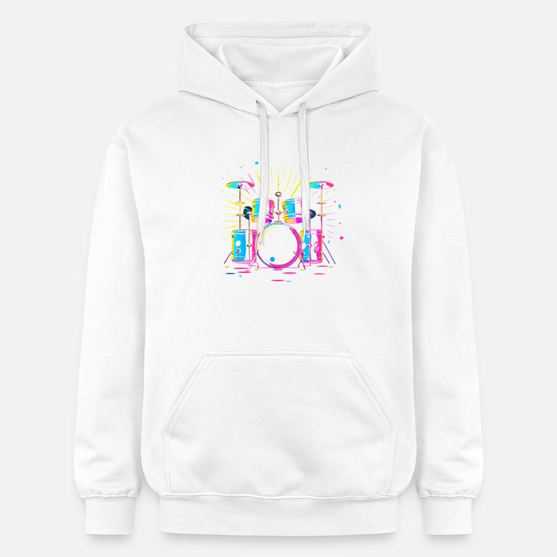 percussion - Sweat à capuche Softstyle® Gildan Unisexe - blanc