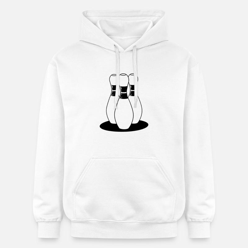 Look de dessin animé de bowling - Sweat à capuche Softstyle® Gildan Unisexe - blanc