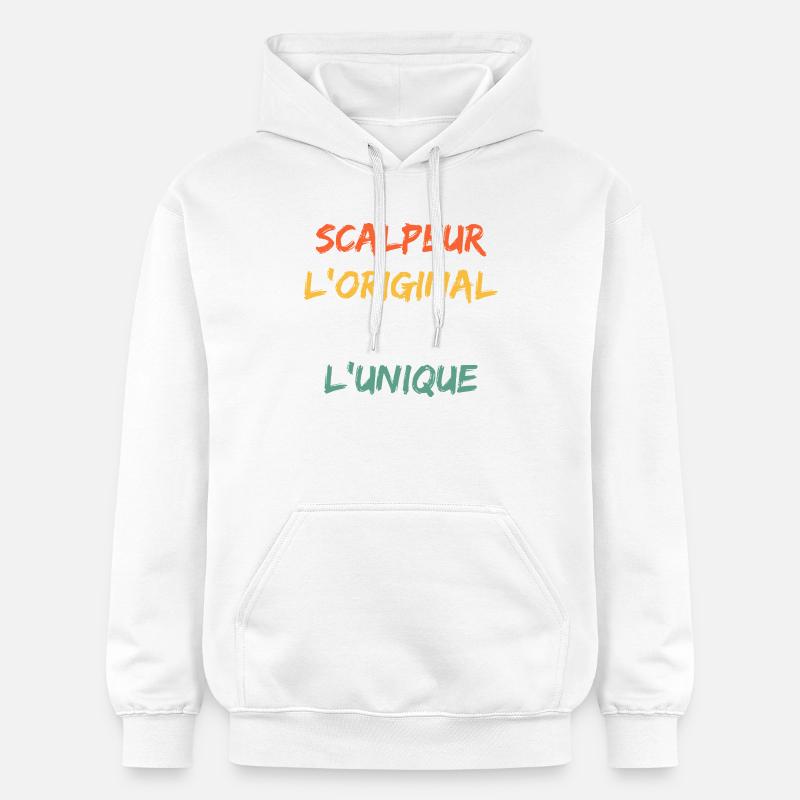 Scalpeur Original Le Vrai Unique - Sweat à capuche Softstyle® Gildan Unisexe - blanc