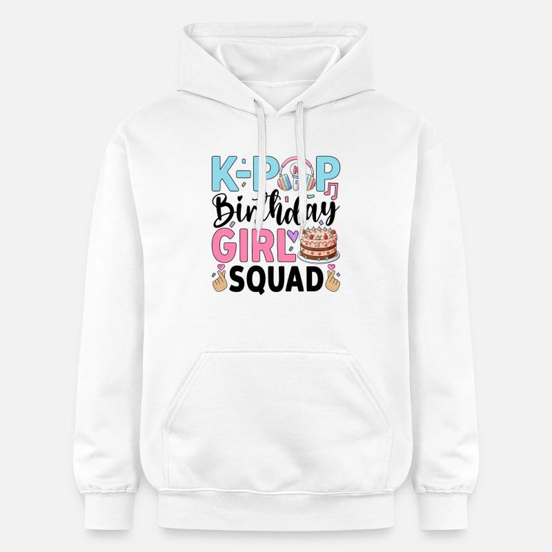 Escouade des filles d’anniversaire K-Pop - Sweat à capuche Softstyle® Gildan Unisexe - blanc