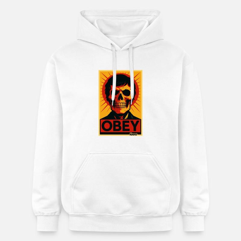 Affiche pop art Skull Rays - Sweat à capuche Softstyle® Gildan Unisexe - blanc