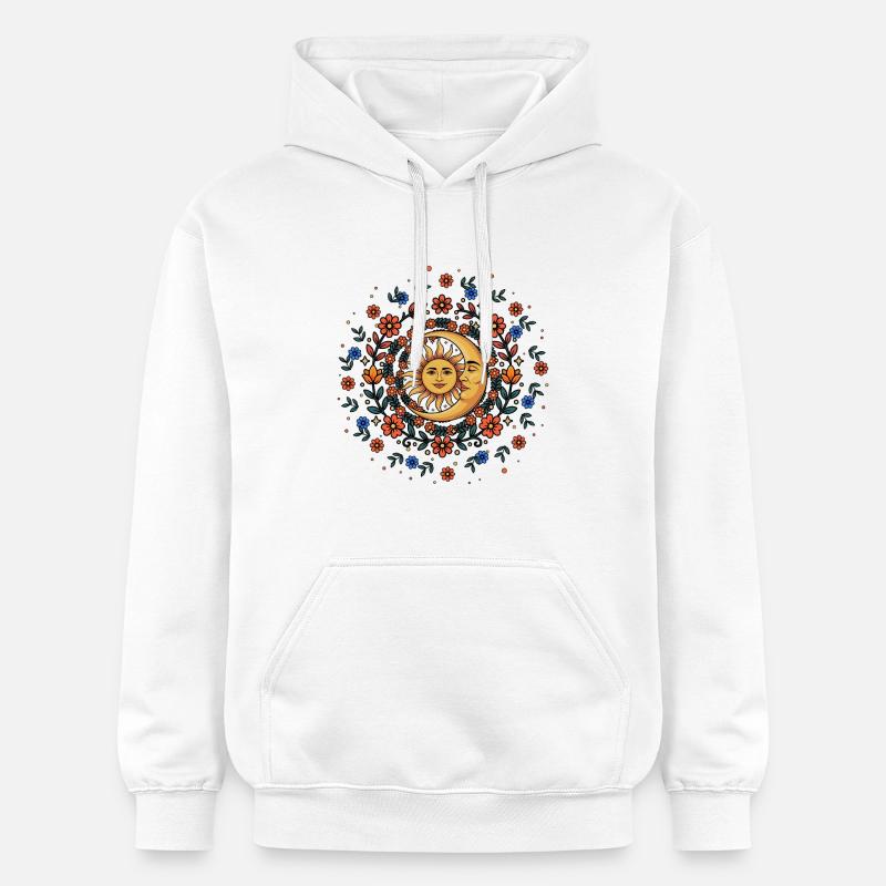 Litha Pagan Solstice d’été Midsommar - Sweat à capuche Softstyle® Gildan Unisexe - blanc