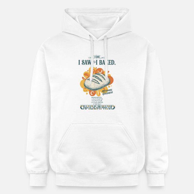 sourdough bread baking baker sourdough starter - Gildan Unisex Softstyle® Midweight Hoodie - white