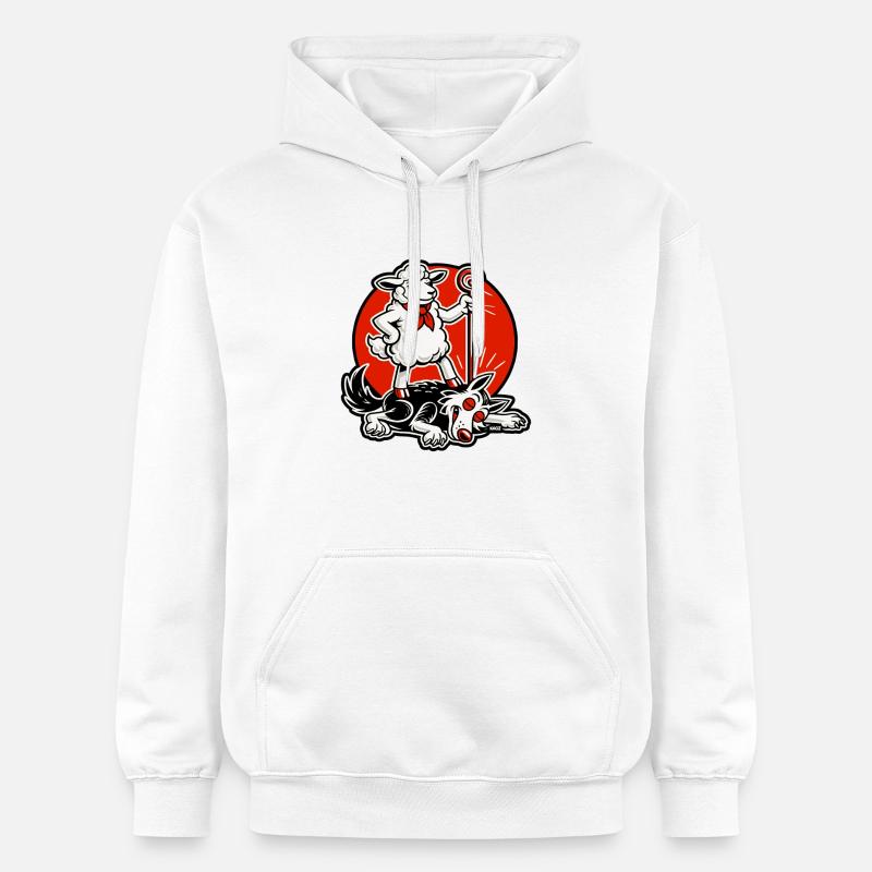 Héros mouton avec un escroc - Sweat à capuche Softstyle® Gildan Unisexe - blanc