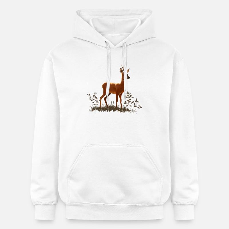 Chevreuil - Sweat à capuche Softstyle® Gildan Unisexe - blanc