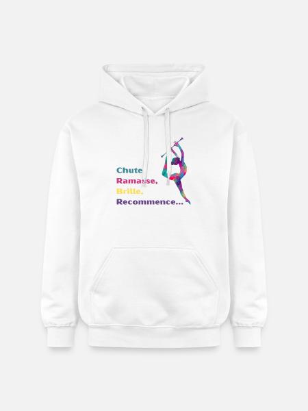 Chute-_Ramasse-_Recommence-- - Sweat à capuche Softstyle® Gildan Unisexe - blanc