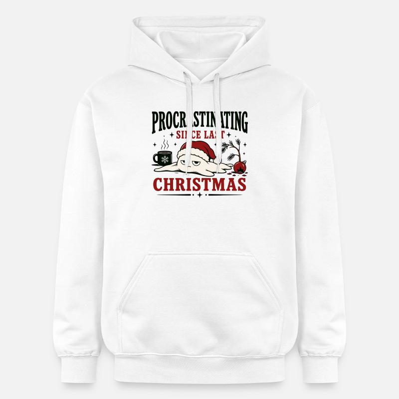 Procrastination depuis Noël dernier - Sweat à capuche Softstyle® Gildan Unisexe - blanc