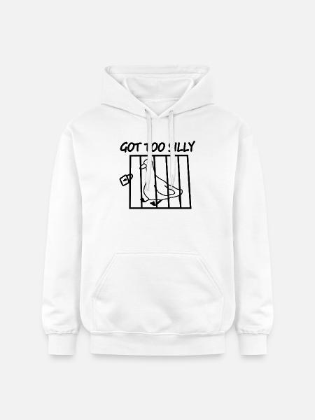 Got Too Silly Parrot in Bars - Gildan Unisex Softstyle® Midweight Hoodie - white