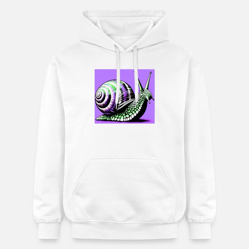 Escargot - Sweat à capuche Softstyle® Gildan Unisexe - blanc