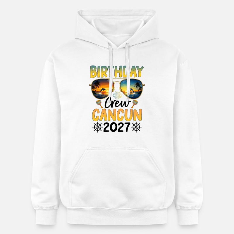 Équipe d’anniversaire Cancún 2027 - Sweat à capuche Softstyle® Gildan Unisexe - blanc