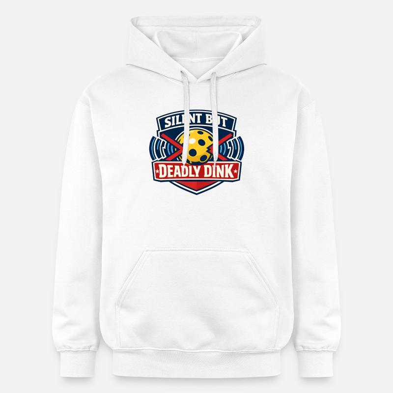 Blague silencieuse sur le bowling Dink - Sweat à capuche Softstyle® Gildan Unisexe - blanc