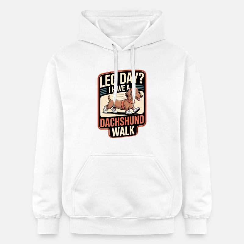Promenade du teckel - Sweat à capuche Softstyle® Gildan Unisexe - blanc