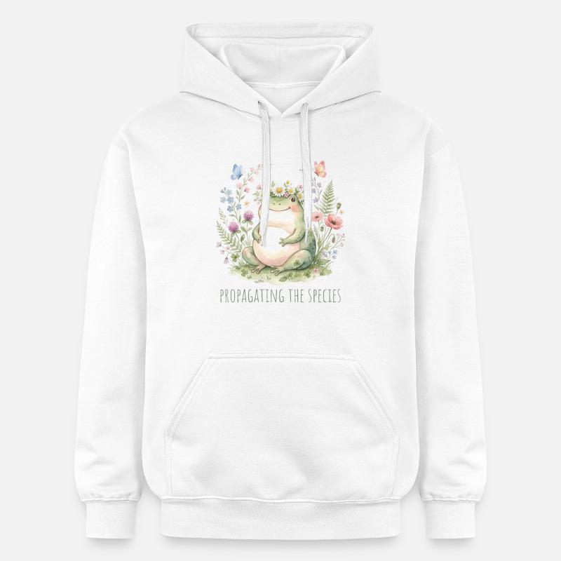 Propagation de l’espèce Maman jardinière - Sweat à capuche Softstyle® Gildan Unisexe - blanc