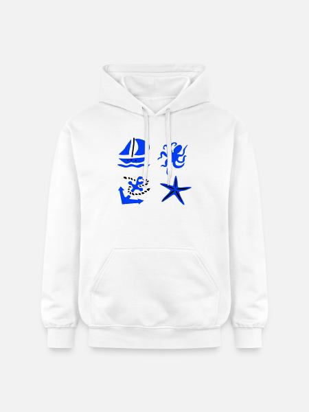 maritime - Sweat à capuche Softstyle® Gildan Unisexe - blanc