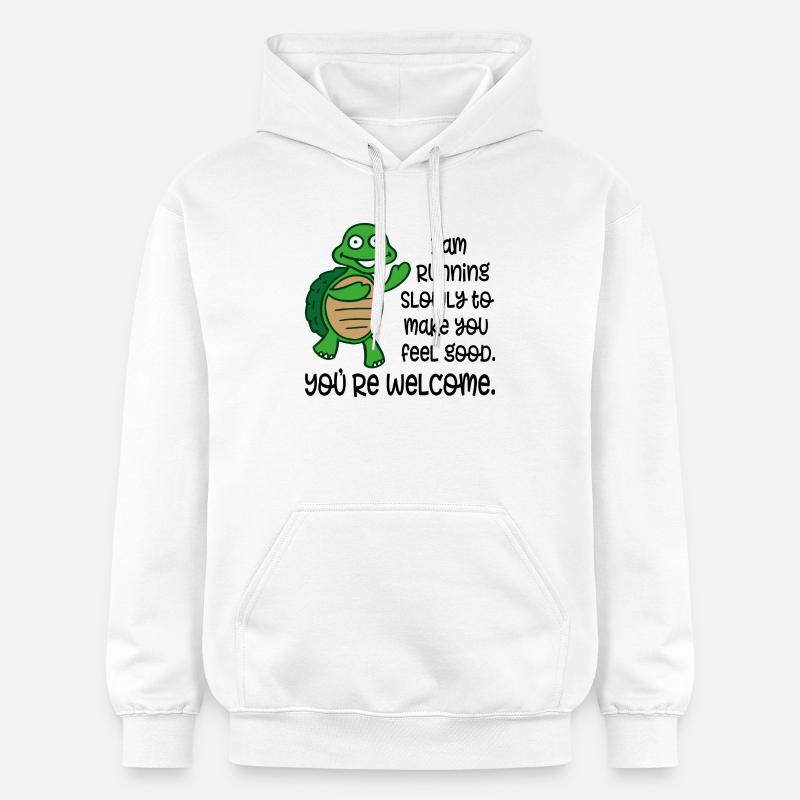 course - Sweat à capuche Softstyle® Gildan Unisexe - blanc