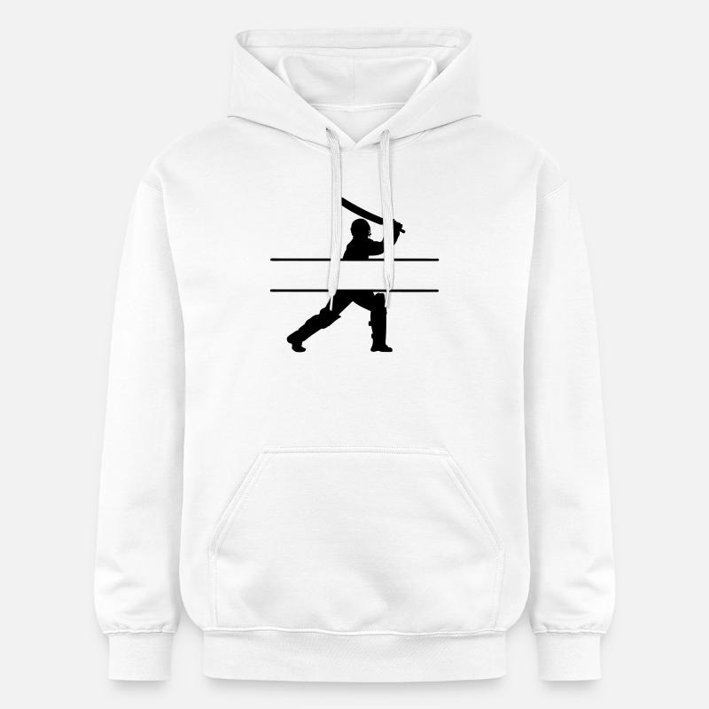 Cricket Eigenname Banner - Gildan Unisex Softstyle® Midweight Hoodie - Weiß