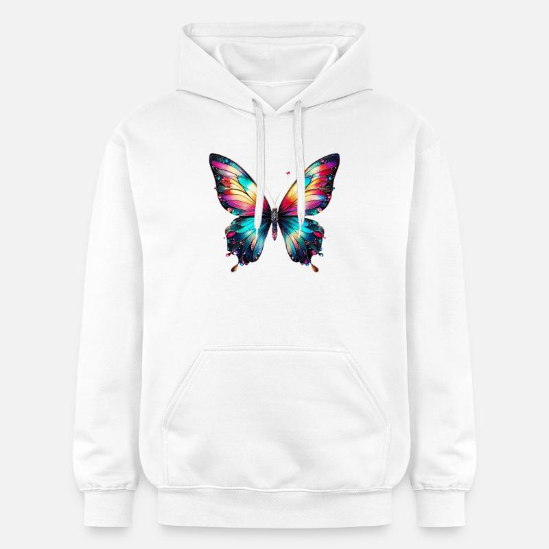 Papillon - Sweat à capuche Softstyle® Gildan Unisexe - blanc