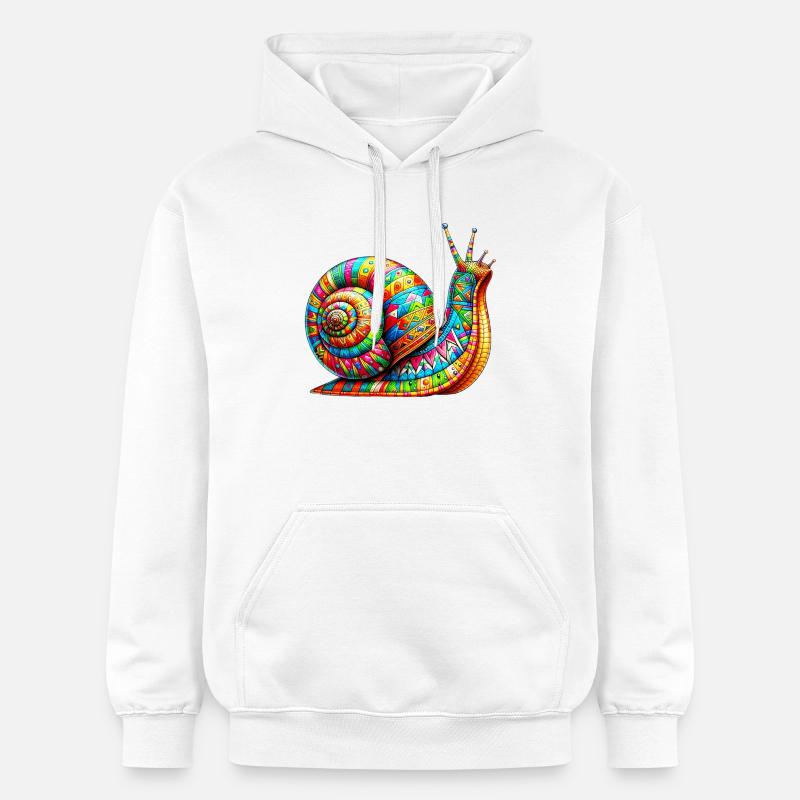Escargot - Sweat à capuche Softstyle® Gildan Unisexe - blanc
