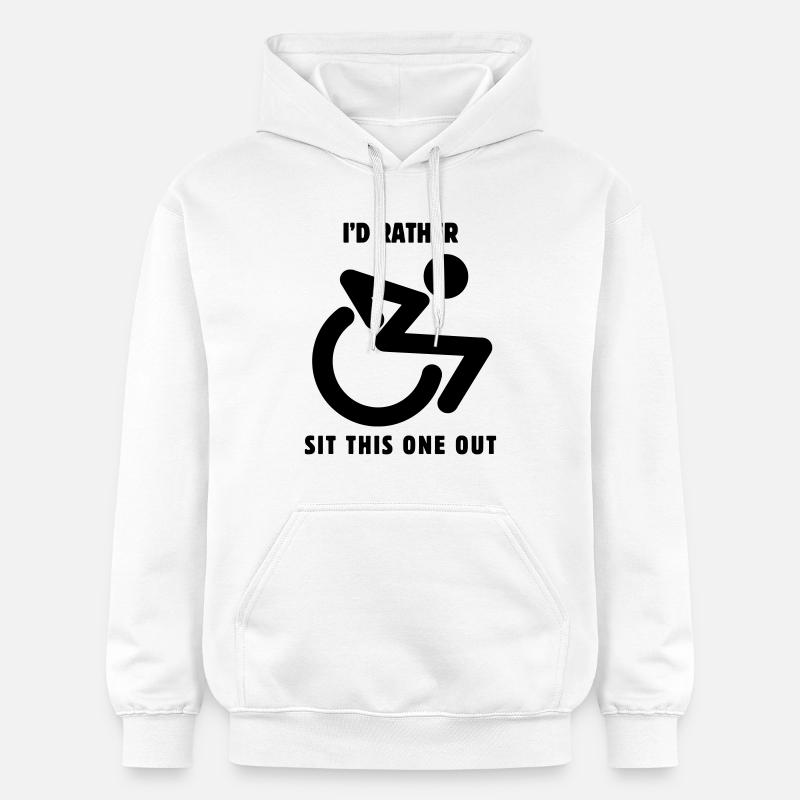 Asseyez-vous celui-ci.. dans mon fauteuil roulant # - Sweat à capuche Softstyle® Gildan Unisexe - blanc
