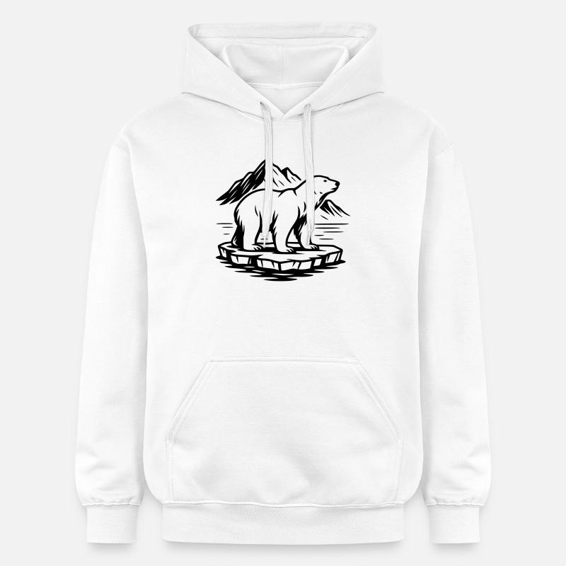 ours blanc - Sweat à capuche Softstyle® Gildan Unisexe - blanc