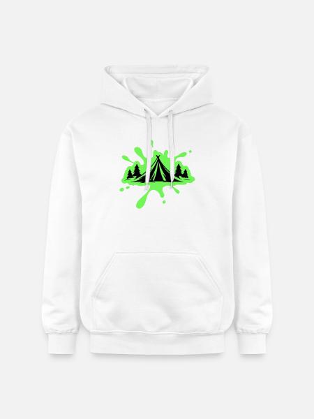 Camping Tent Nature Blobs - Gildan Unisex Softstyle® Midweight Hoodie - white