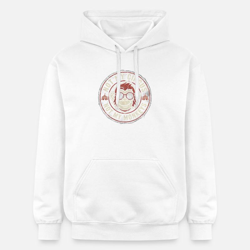 Pas mon cirque, pas mes singes - Sweat à capuche Softstyle® Gildan Unisexe - blanc