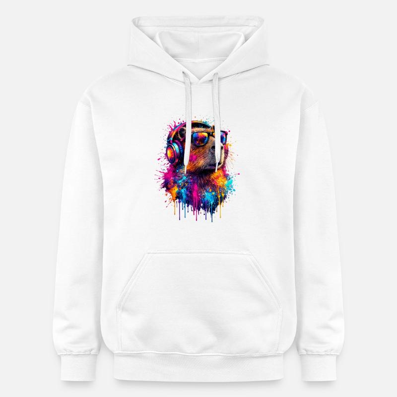 Capybara - Sweat à capuche Softstyle® Gildan Unisexe - blanc